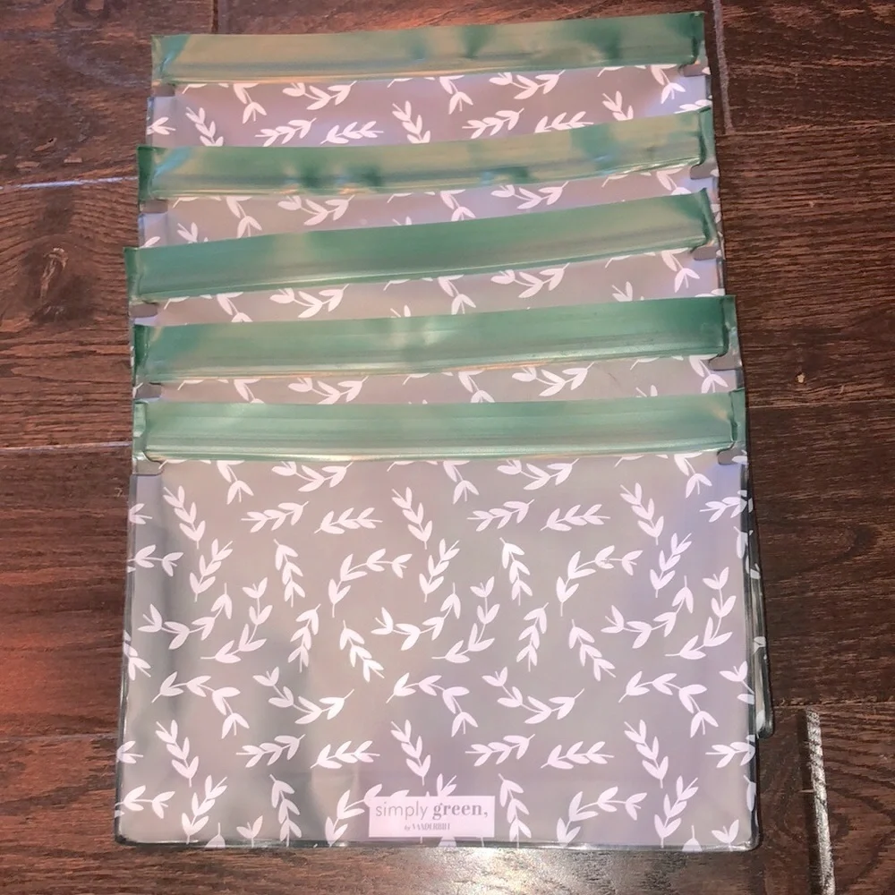 Simply Green set of 5 reusable bpa free bags